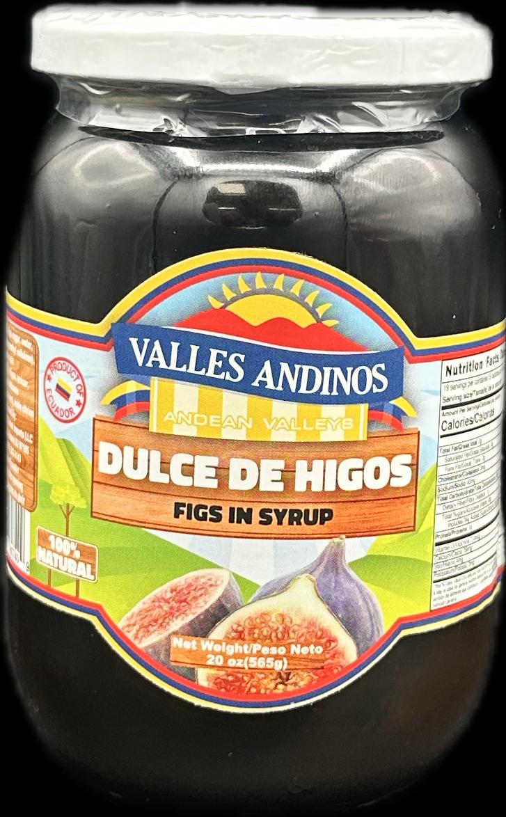 VALLES ANDINOS DULCE DE HIGOS 20oz