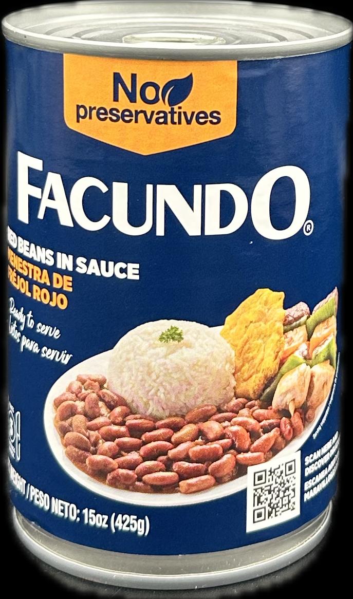 FACUNDO RED BEANS IN SAUCE 15oz