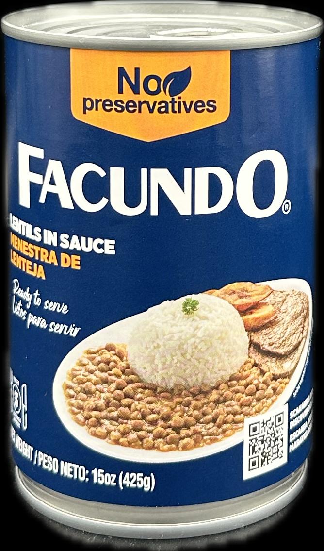 FACUNDO LENTILS IN SAUCE 15oz