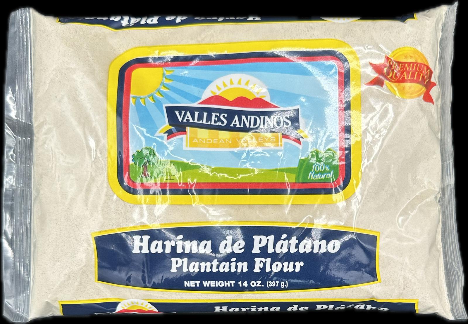 VALLES ANDINOS HARINA DE PLÁTANO 14oz
