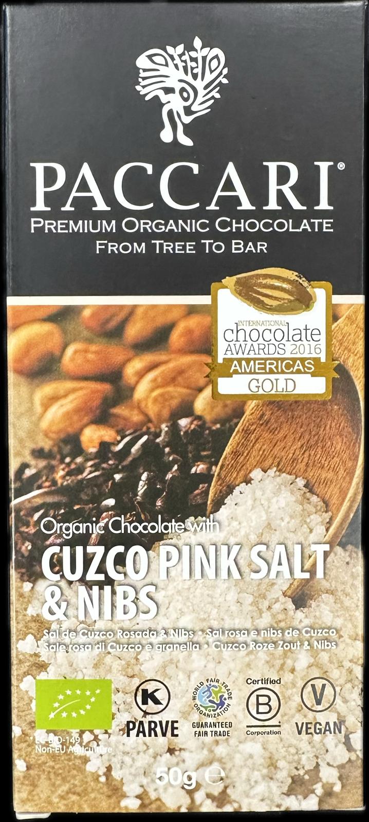 PACCARI CHOCOLATE WITH CUZCO PINK SALT 50G