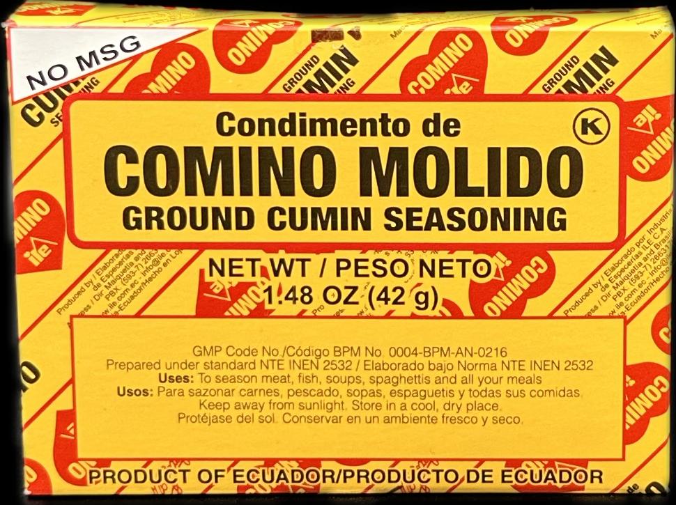 CONDIMENTO DE COMINO MOLIDO 1.48oz